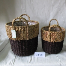 Round Water Hyacinth Flower Pot