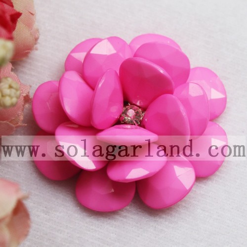 54MM Acrylic Opaque Large Beaded Flower Fancy Bead Blossom