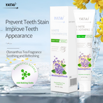 Custom Baking Soda Tea Fragrance Toothpaste for Bad Breath Refresh