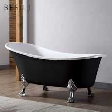 Classic Black Freestanding Tiger Claw Foot Bath Tub