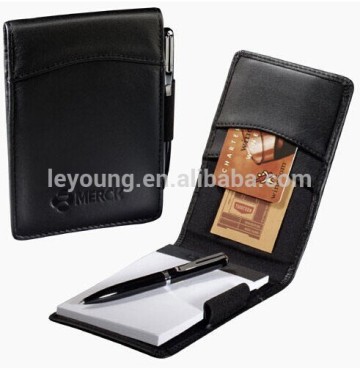 Pocket jotter leather with card holder