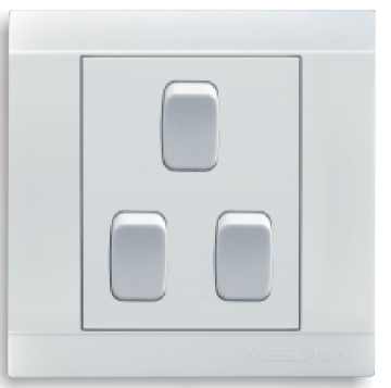 three gang one way thumb switch