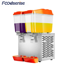 Commercial Dual-Tank Juice Dispenser with Tap for Cold Drinks and Beverages