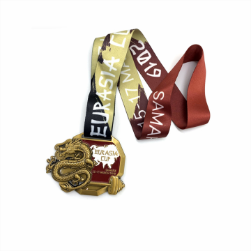 Golden Gewichtheber Asien Dragon Cup Medaille