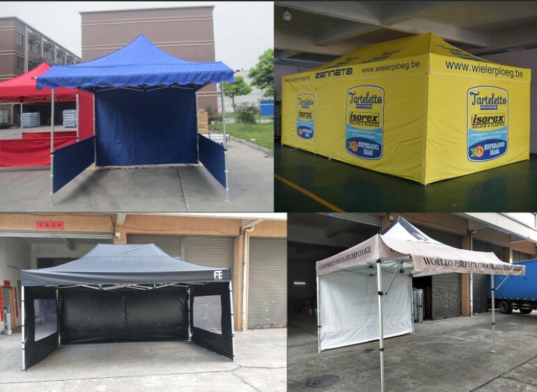 Portable Outdoor Event Gazebo Cover Advertising Vendor Canopy Folding With10x10ft Aluminum Custom Printed Logo Trade Show Tent