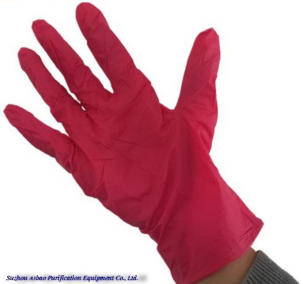 Disposable Household Red Food Grade Nitrile Synthetic Gloves Powder Free Cleaning Nitrile Exam Gloves