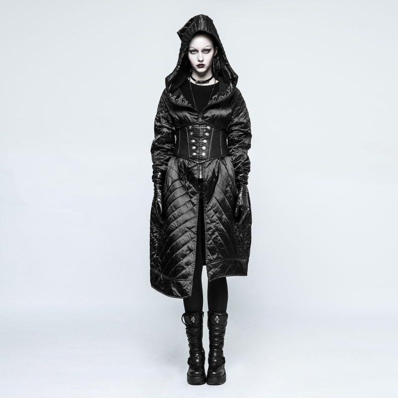 OPY-236 PUNK RAVE black coat black gothic waistcoat black overcoat