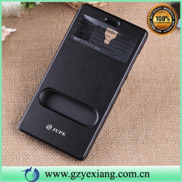 luxury smart window flip leather case for xiaomi note flip stand case