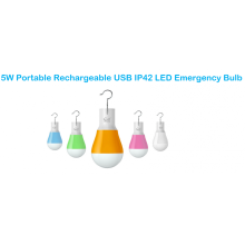 Lâmpada portátil recarregável de emergência com LED