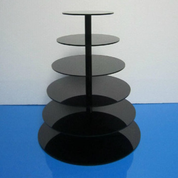 6 Tier Black Acrylic Cupcake Display Stand