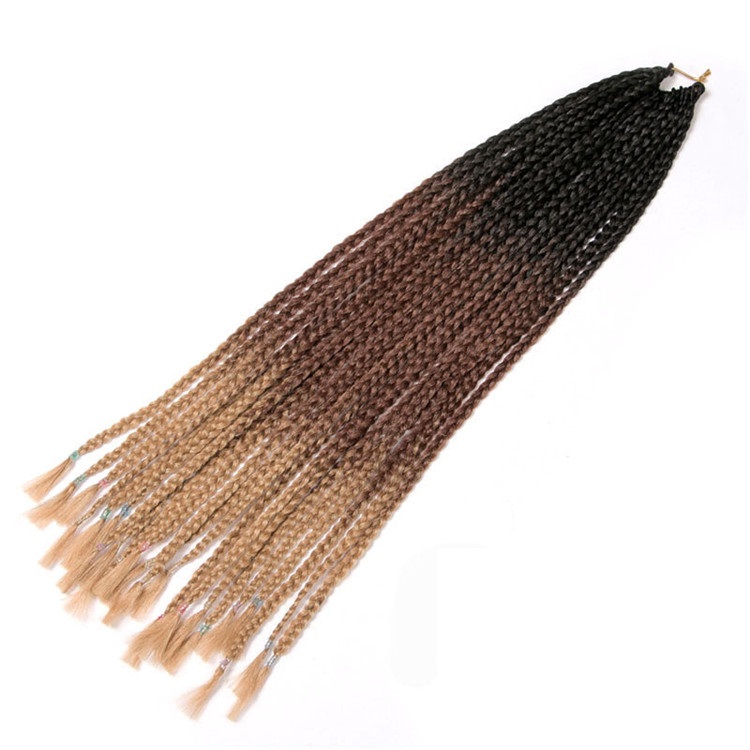 22inch Box Braids with Ends Fan Out Crochet Hair Braids Extension Synthetic Hair Darling Braids Wholesale