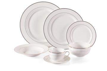 Fine bone with gold rim dinnerware set plates