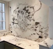Polished DaVinci White Marble Big Slabs with Grey Veins - Italy