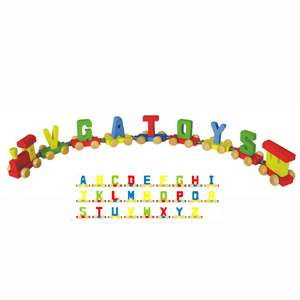 Color Wooden Train Letters (80094)