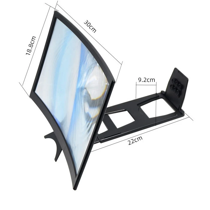 14 Inch Mobile Phone 3D Enlarge Stand Curved Screen Magnifier