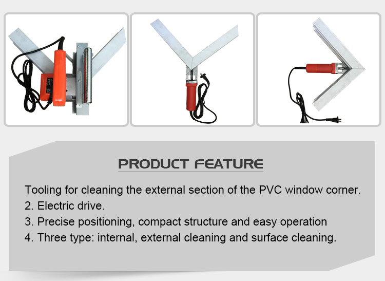 portable electric v-shape cleaning tools for upvc window making