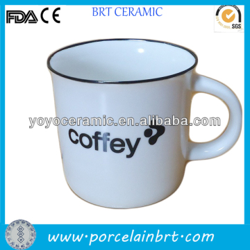 white new advertising ceramic mugs with custom design