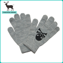 Magic knitted glove,print logo magic glove,cheap knitted mitten