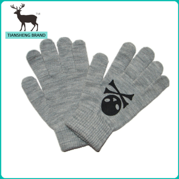 Magic knitted glove,print logo magic glove,cheap knitted mitten