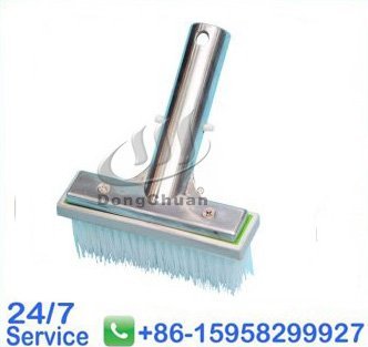 5" Wall Brush With Rubber Bumper And Aluminum Handle Swimming Pool Brush - T967