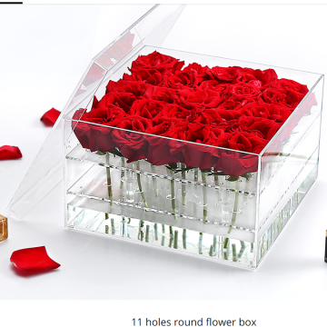 Clear Square Acrylic Flower Box - Custom Wedding Decor Gift Box