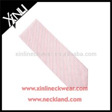 100% Handmade Perfect Knot Slim Cotton Red and White Stripe Tie