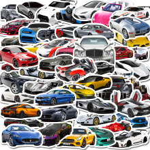 Wholesale Pack of 50 Racing Stickers: Ideal for Supercars, JDM Modified Cars, and Kids' Racing Cartoon Themes