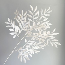 White Frond Salix Leaf Flame Plant Bouquet for Event & Home Decoration