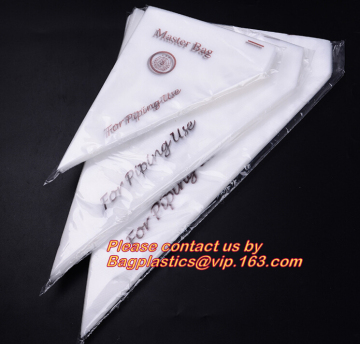 triangle pe piping bag, plastic pastry bag, Plastic White Pastry Cake Icing, Piping Decorating Bags Large