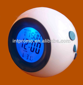 round shaped plastic multifunction digital clock