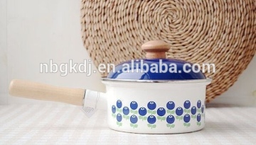 bule new design single folding handle pot with wood handle