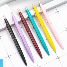 Macaron Color Click Metal Retractable Glitter Ballpoint Pens