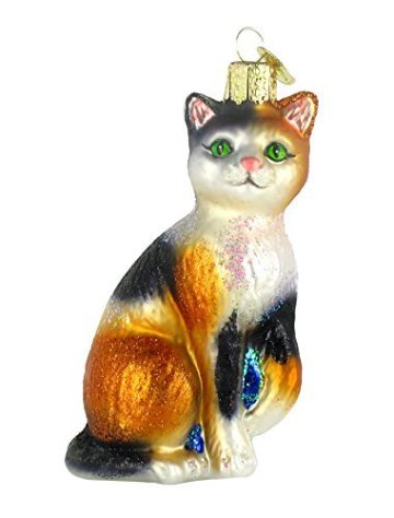 Hand Painted Customized Design Blown Glass Ornaments Cute Cat