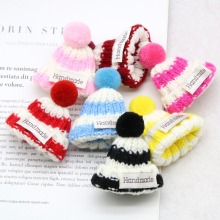 DIY Stripe Knitting Pompon Hat Craft Materials