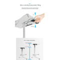 Escritorio de pie de mesa ajustable para computadora portátil con ruedas