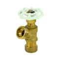 Brass boiler drain valve with compression connection