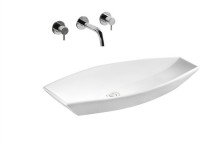 Art Table Top Basin Ceramic Rectangular White Basin