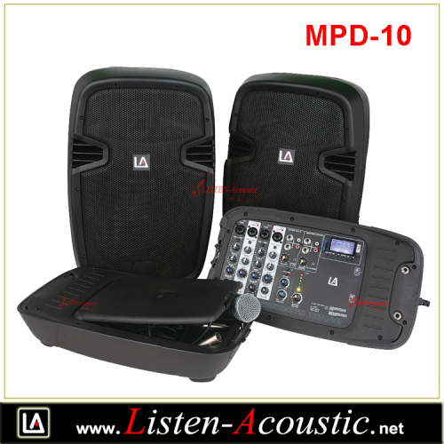 MPD-10 10" Stage Speaker with Audio MP3 Mixer Console