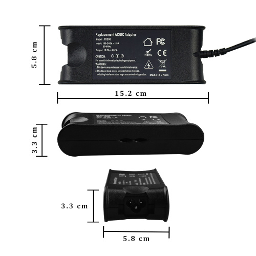 Hot Sales 19.5V4.62A Laptop-Adapter-Ladegerät für Dell