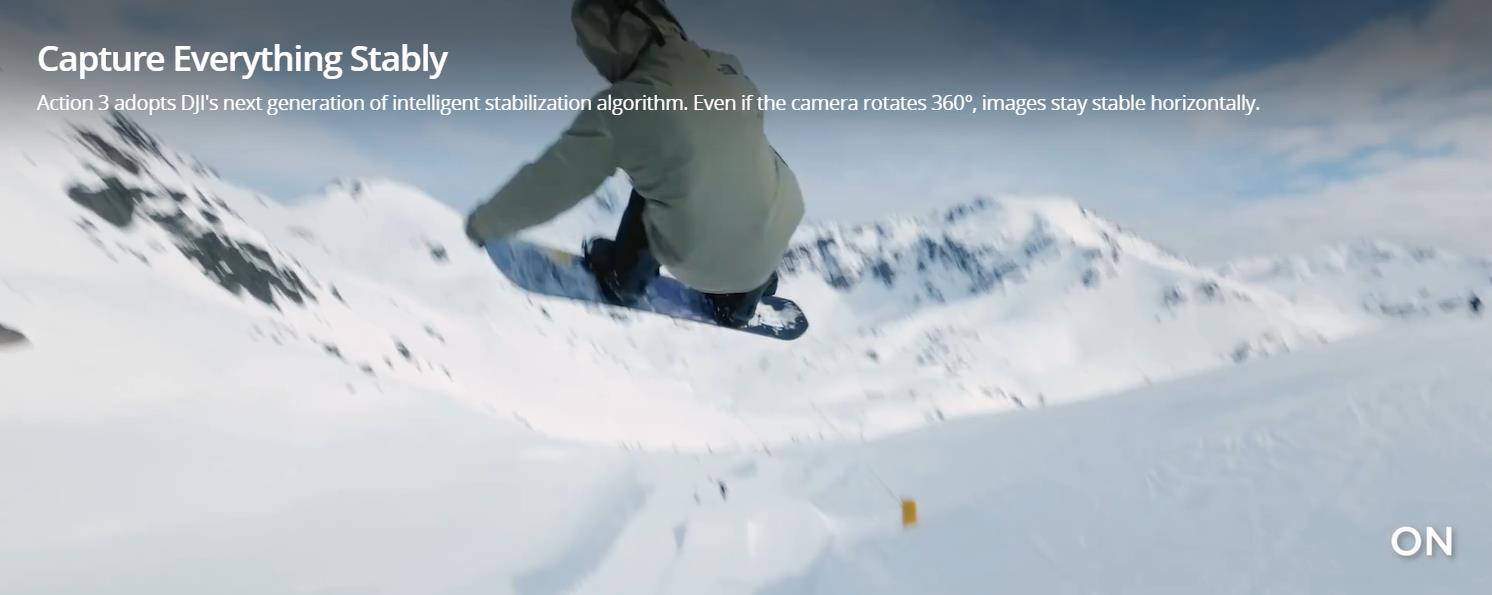16m waterproof DJI Osmo Action 3 Standard Combo action camera with Quick-Release Vertical Mount