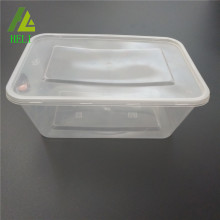Caixa de comida plástica transparente para microondas