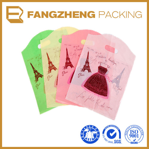 Compostable die cut handle plastic bag / Plastic die cut shopping bag / Die cut packing bags