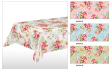 Flower petal design non-woven adhesive pvc table cloth