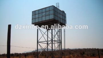 Elevated water storage tank/steel frame water tower /galvanized steel water tank