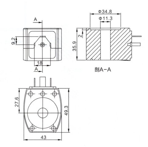 Dimension of BB11436248 Solenoid Coil:
