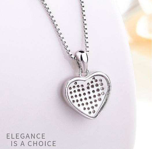 Nouvelle arrivée 925 Sterling Silver Bijoux et pauves Collier coeur