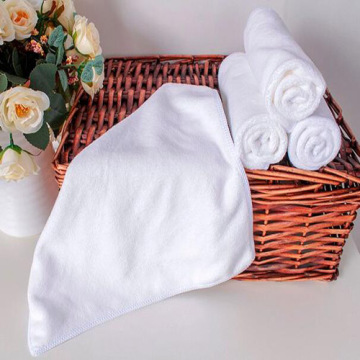 White Microfiber Square Face  Towel