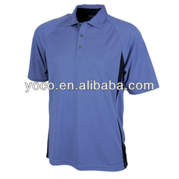 Light blue 100% microfiber polyester polo shirts for men