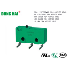 Microinterruptor en miniatura a prueba de polvo