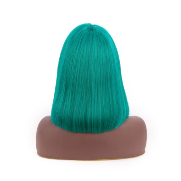 good looking colorful green bob wig, ombre color 1b green human hair bob wig in stock